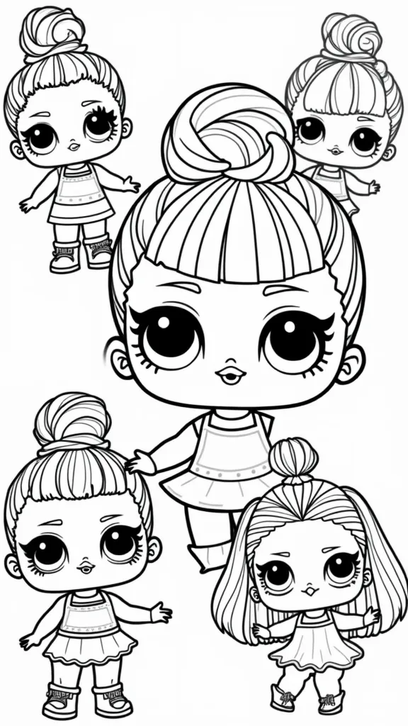 printing lol doll coloring pages